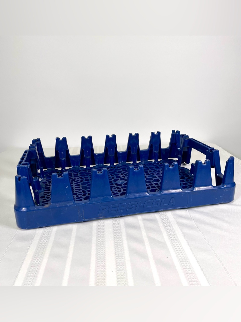 VTG 90s Pepsi Cola Crate Case Blue Plastic Carrier Tray 24 Bottles Display Retro